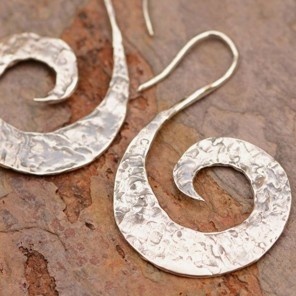 Sterling Silver Spiral Earrings